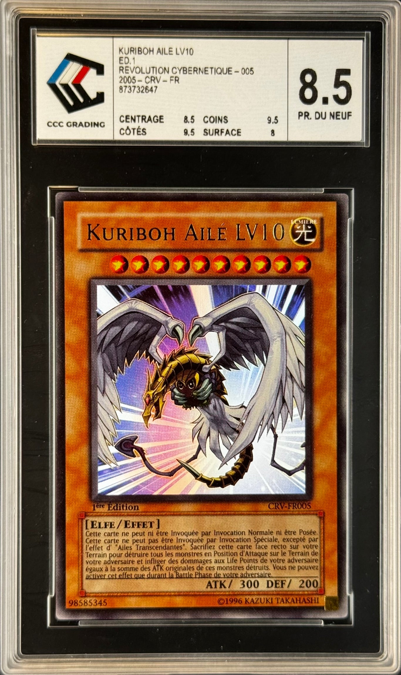 Kuriboh Ailé LV10 CRV 1st Gradé 8.5