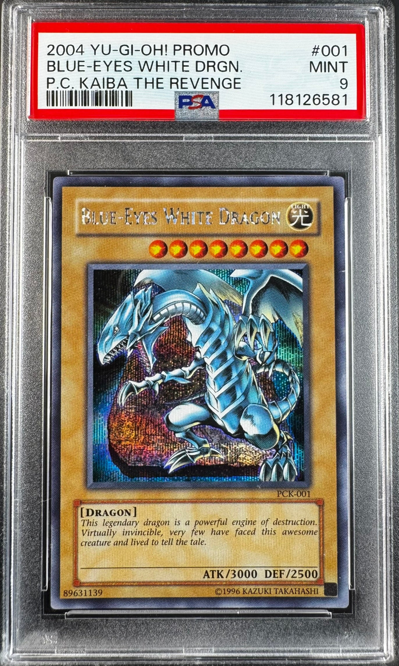 Blue-Eyes White Dragon PCK-001 gradé 9