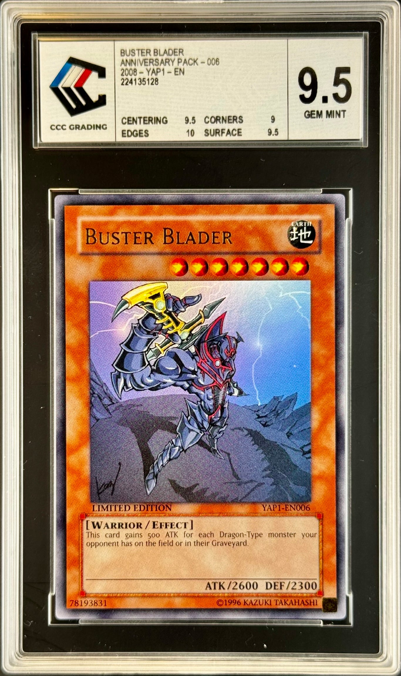 Buster Blader YAP1-EN006 Gradé 9.5