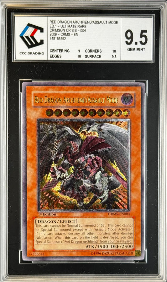Red Dragon Archfiend/Assault Mode CRMS-EN004 1st Gradé 9.5