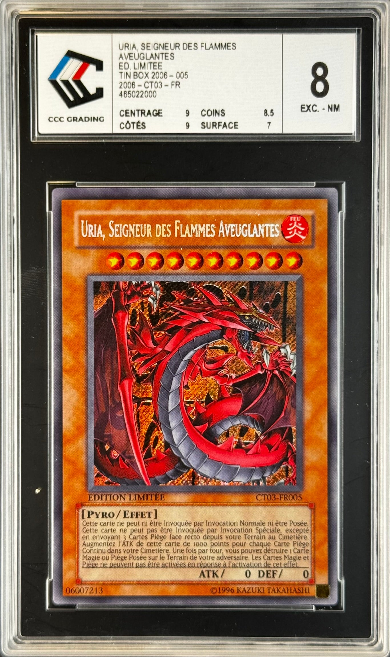 Uria Seigneur des Flammes Aveuglantes CT03-FR005 Gradé 8