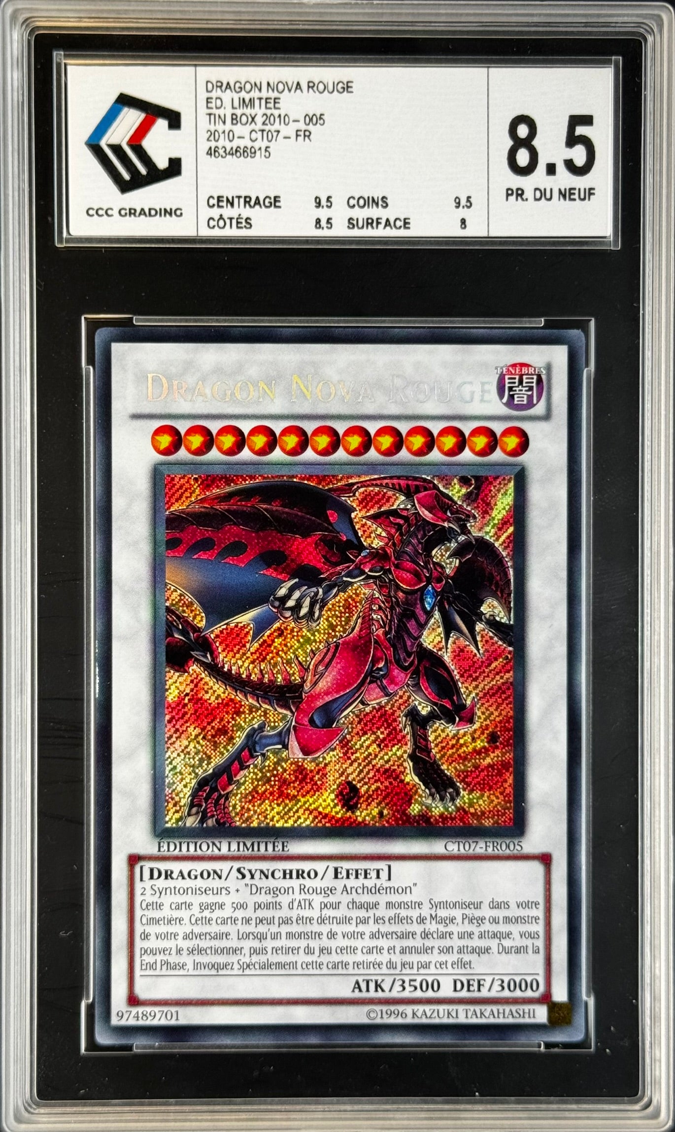 Dragon Nova Rouge CT07-FR005 gradé 8.5