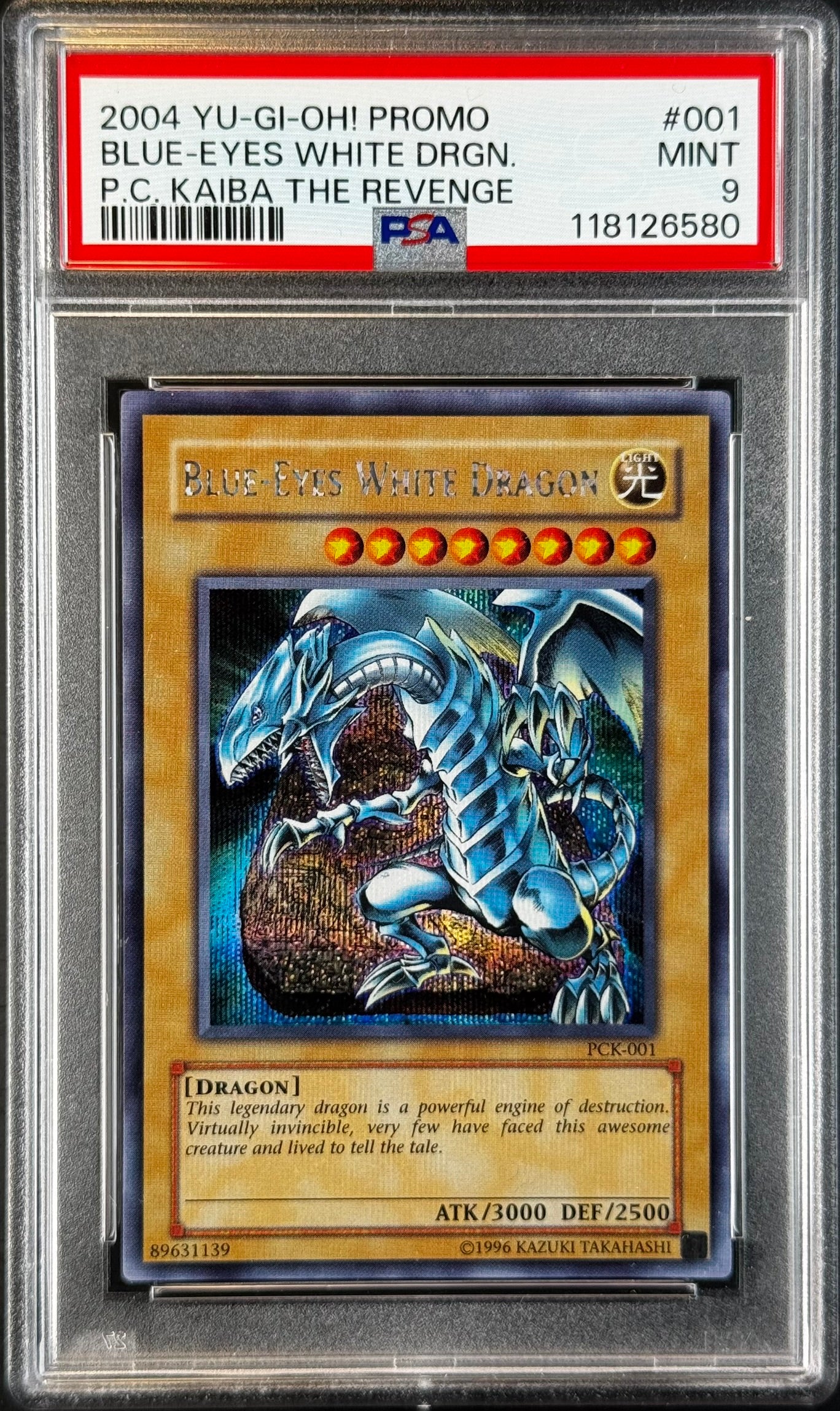 Blue-Eyes White Dragon PCK-001 gradé 9