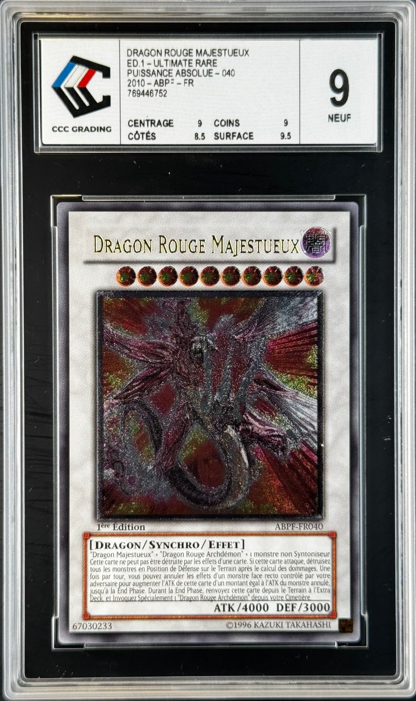 Dragon Rouge Majestueux ABPF-FR040 Gradé 9 1st