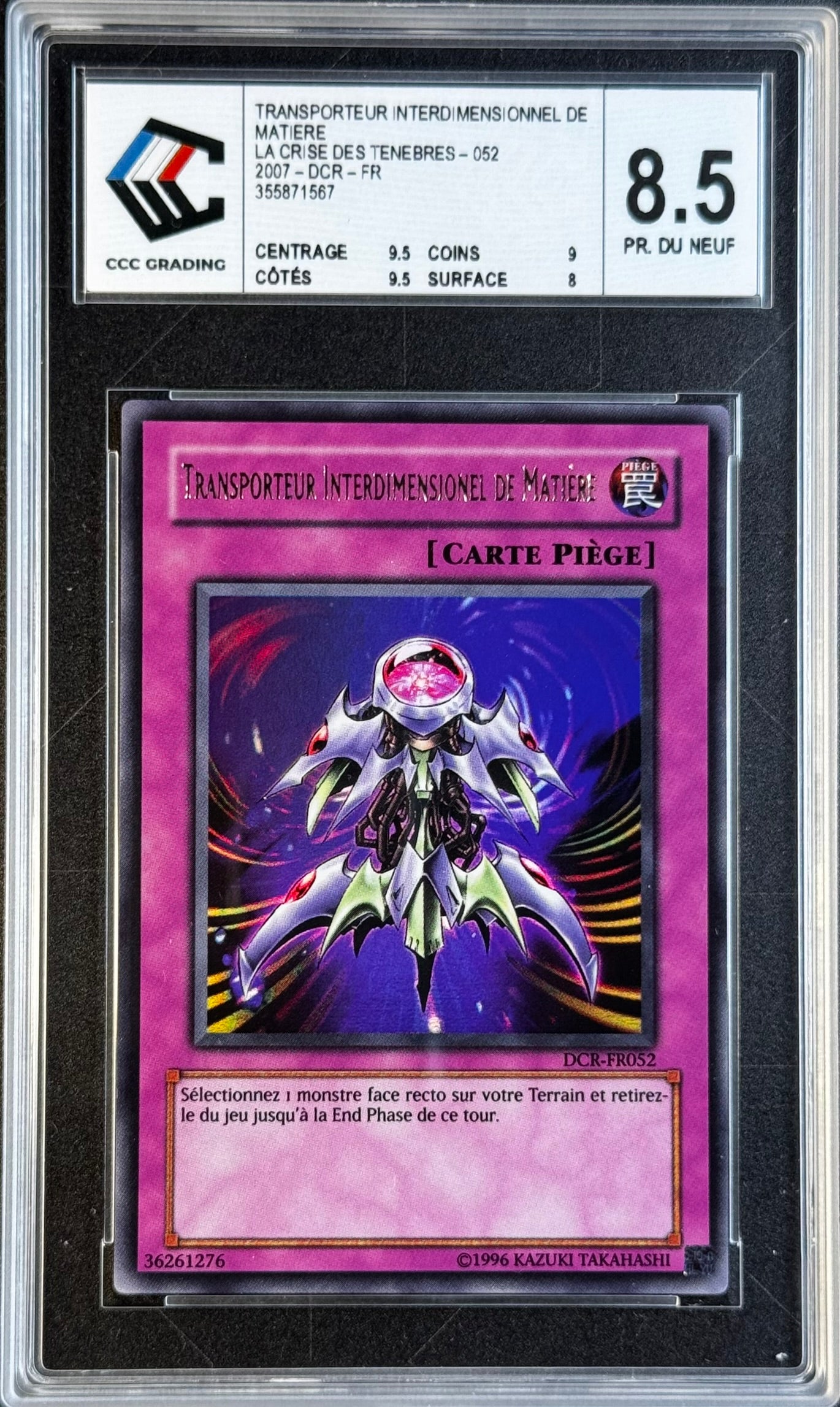 Transporteur Interdimensionel De Matière DCR-FR052 Gradé 8.5