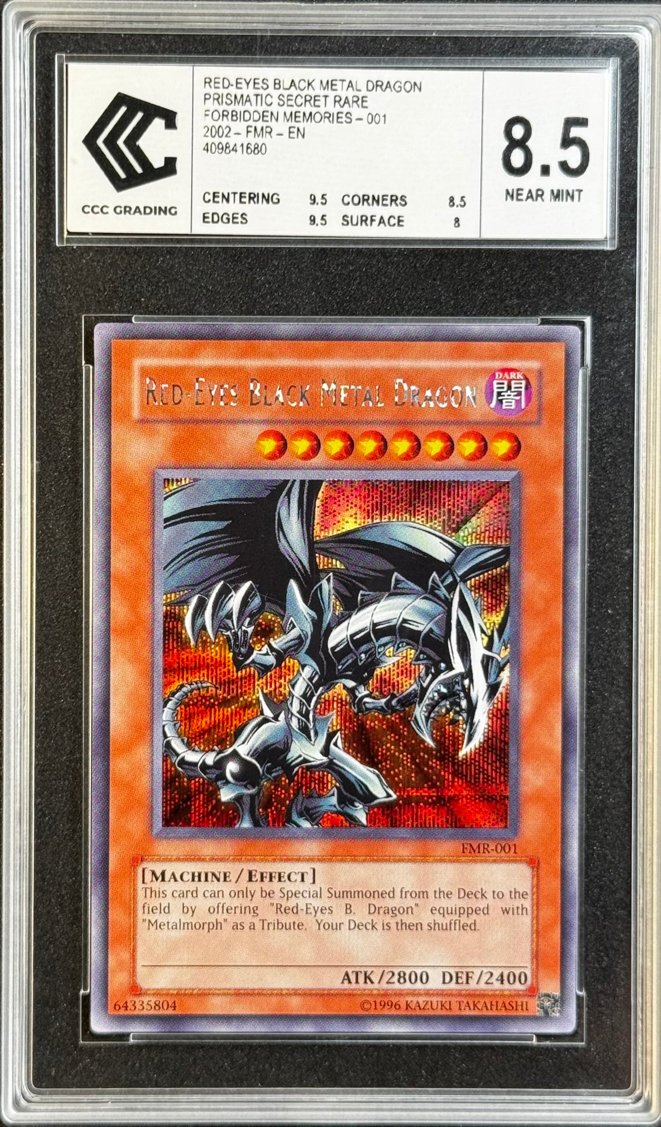Red Eyes Black Metal Dragon FMR-001 Gradé 8.5